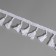Decorative braid "Furger", 45 mm, 10 ± 1 m, white color