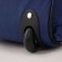 Road bag on wheels, a lightning department with an increase, an outer pocket, a long belt, the color is blue