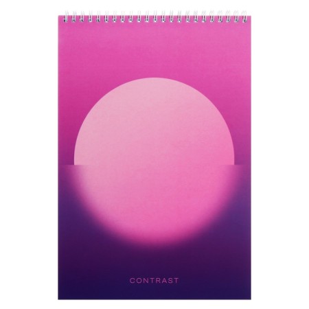 Notepad A4, 80 sheets in a cage on the crest of Mono Circle, cover coated cardboard, hard substrate, mix-5
