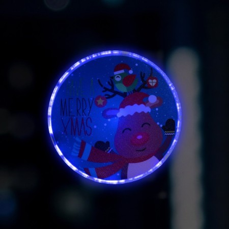 LED toy on Velcro "Deer" 13 cm, batteries Lr44x3, glow of multi