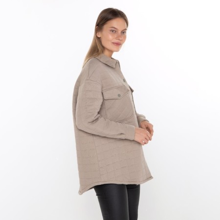 Female shirt, gray color, size 48-3