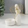 Ceramics candlestick, metal on 1 candle "Angel. Prayer" white 10x5.4x10.7 cm