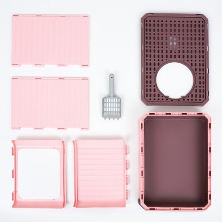 Closed toilet 50 x 40 x 40 cm with a retractable pallet, burgundy-13