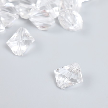 Beads for creativity plastic "Ice" set 20 grams. 1.1x1.1x1.7 cm