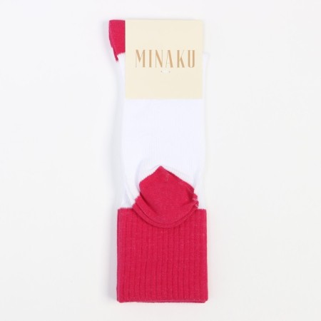 Women's socks minku white color/fuchsia, rr 36-39 (23-25 ​​cm)-3