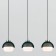 NOCCIOLA lamp, 3x60W E27, black color