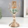 Summary Metal for 1 candle "Bun. White-green marble" gold 25x11x11 cm