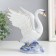Souvenir Ceramics "Swan with spread wings, with flowers" 18 cm