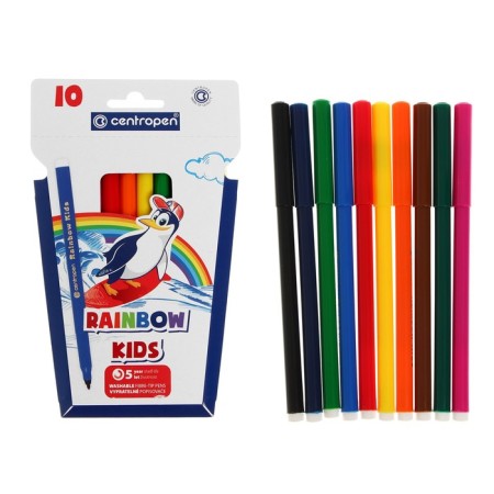 Fleeters 10 colors, 2.0 mm Centropen 7550 Rainbow Kids, line 1.0 mm