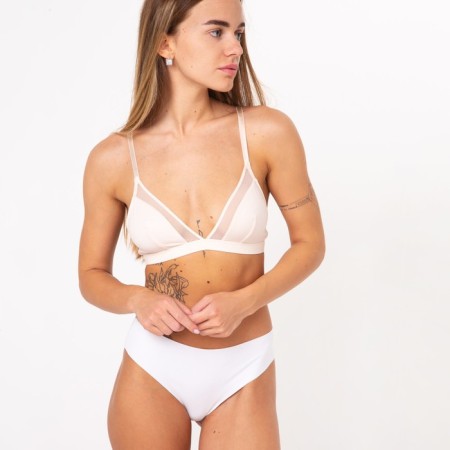 Women's cowards seamless thongs, white color, size 42-44 (m)-1
