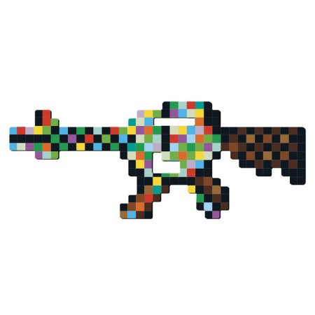 Wooden automatic "Pixel multi -flower" 49 cm.-1