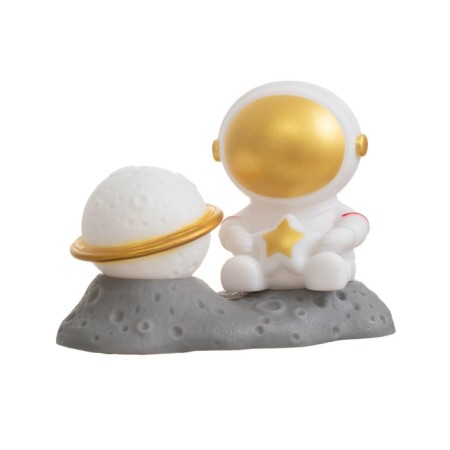 Lamp "Cosmonaut with a star near Saturn" 2W LED LR44 5x8x13cm-6