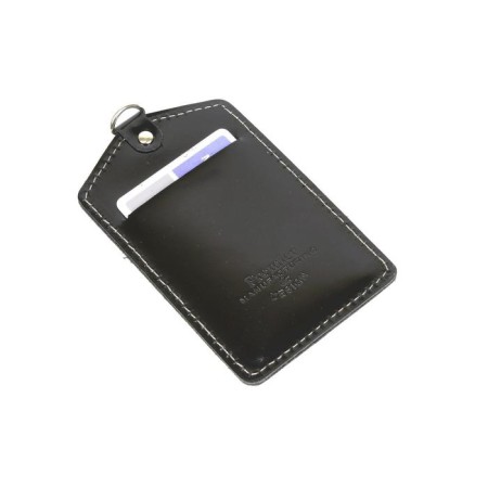 Case for passing, badge with pocket, black smooth