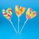Caramel lollipop "cockerels" on a stick, 30 g