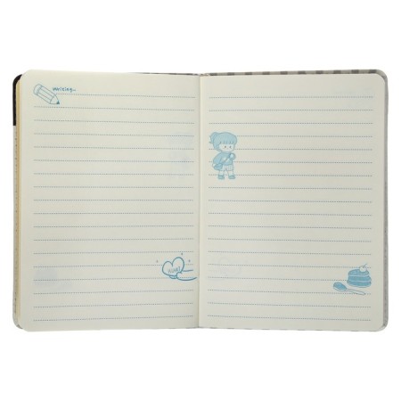 Gift notebook, A6, 100 sheets, a colored block, with a curly knife on a magnet, "anime", mix-6