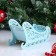 New Year. Wooden Kashpo, 23 × 10 × 14 cm "Sanka", gift packaging, blue pastel