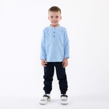 Kit for children (longshilly/pants), blue color, height 116cm
