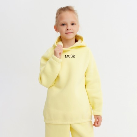 Kids (hoodies, trousers) minku: Basic Line Kids, Oversize, yellow color, height 140-4