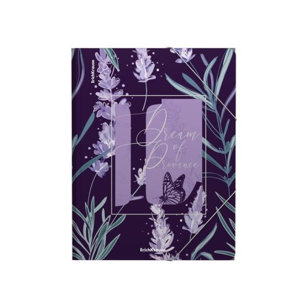 A4, 550 μm elastic band, Erichkrause "Lavender", up to 300 sheets, embossing "Sand"-2