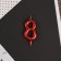 Candle for the cake, the number "8", red.