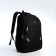 Youth backpack from textiles, 2 lightning departments, 4 pockets, black/orange color