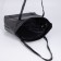 Soper bag with zipper, black color
