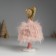 Polystone souvenir "Ballerina in the fur pink pack" 11x10x19.5 cm