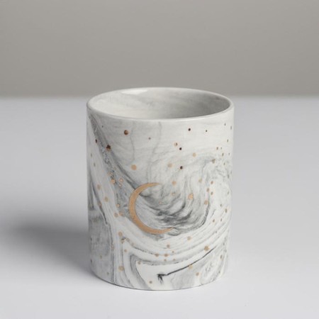 Ceramic glass with embossing, "Moon", 8 x 9.5 cm-1