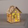 Christmas tree toy "House with a snowman", from batteries, a glow of warm white