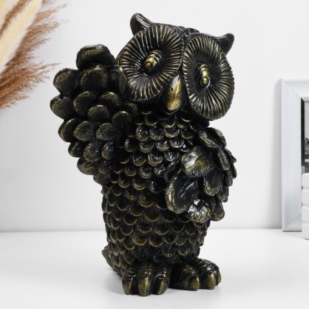 The piggy bank "Svicle owl" Black-Zoloto, 30cm-1