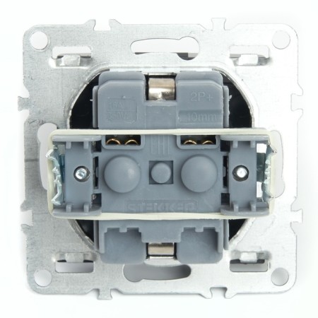 1-seater s/s outlet with a lid (mechanism), Stekker series Erna, PST16-9112-03, Black-4