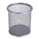 A glass for writing accessories, round, metal, gray