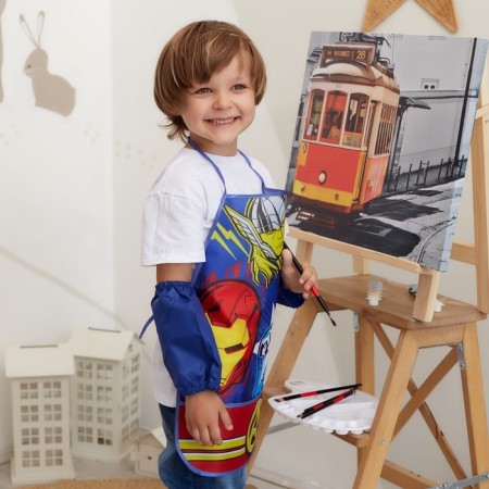 Apron with sleevens children's “Avengers team”, 49x39 cm-6