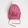 Kitty hat for a girl, lingonberry color, size 46