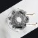 Clutch for a scarf “Bows with beads”, white color in silver
