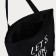 Soper bag “Let's run away far”, 40x35x0.5 cm, without lightning, without lining, black color