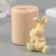 Silicone Mold "Hare with a bouquet" 3.8x2.7x5.4 cm mix