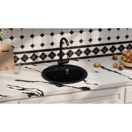 Kitchen mixer Ulgran U006-344, ultra-black color-3
