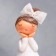 Polystone souvenir "Baby with a large bow and skirt" 17.6x4.8x5 cm