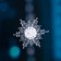 LED toy on Velcro "Snowflake" 11 cm, batteries Lr44x3, glow of multi