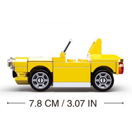Designer "Cars", 44 details, yellow color-1