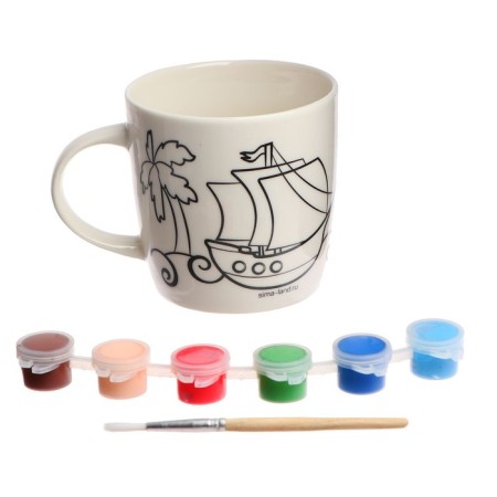 Set for creativity. Lunar painting mugs "The most daring" pirate 300 ml-4