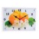 Carty clock is wall-mounted, interior "apricots with flowers", silent, 25 x 35 cm