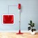 Vacuum cleaner KitFort KT-5239, vertical, 600 watts, 0.8 l, red-white