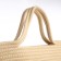 Female wicker bag without fastening, milk/beige color