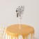 Topper for the cake "Happy Birthday!", 18 × 10.5 cm, silver color