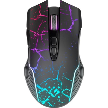 The mouse Defender Commander, game, wireless, optical, backlight, 1600 dpi, USB, black