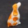Porcelain figurine "Russian spaniel orange", 9 cm, copyright painting
