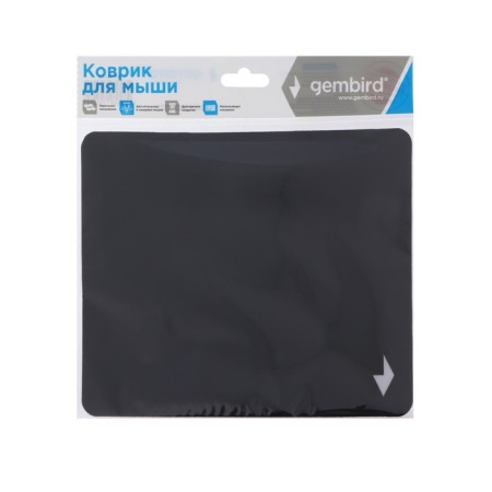 Gembird Mp-Black, 220x180x1 mm mouse mat, black-3