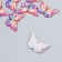 Decor for creativity plastic "Butterfly with golden points" Violet 1.5x2.3 cm